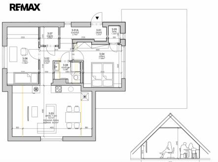 Prodej bytu, 3+kk, 98 m²