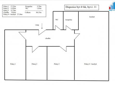 Prodej bytu, 4+kk, 84 m²