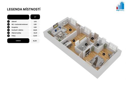 Prodej bytu, 2+1, 82 m²