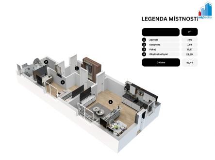 Prodej bytu, 2+kk, 59 m²