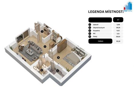 Prodej bytu, 2+kk, 83 m²