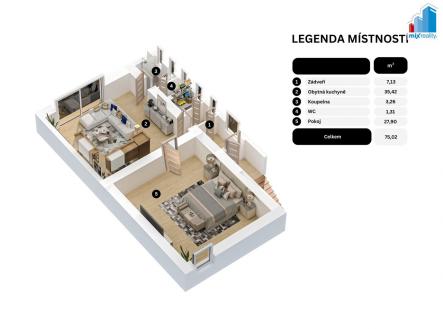 Prodej bytu, 2+kk, 75 m²