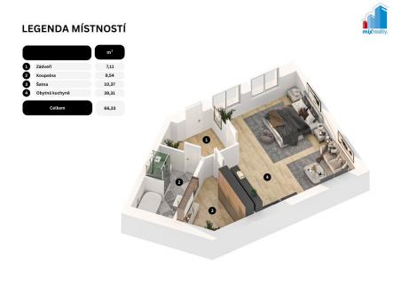 Prodej bytu, 1+kk, 66 m²