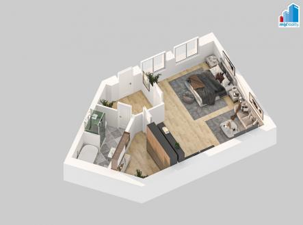 Prodej bytu, 1+kk, 66 m²