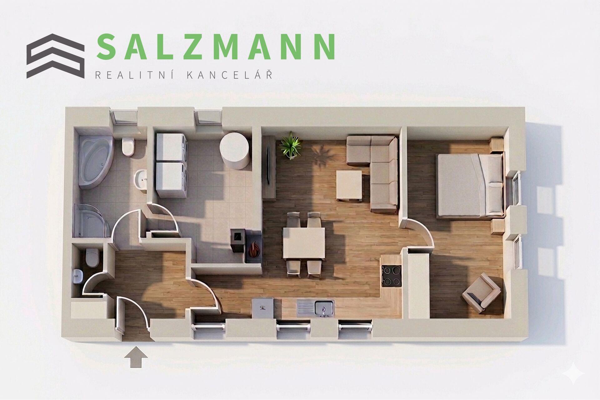 Byt 2+KK s parkováním (cihla, 62m2), Chotěšov – Mantov