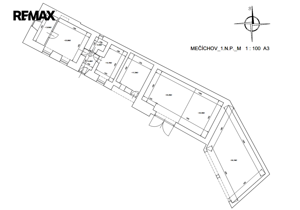 Půdorys stávající budovy