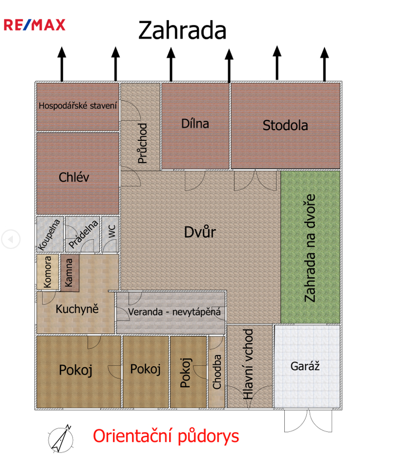 Orientační půdorys.