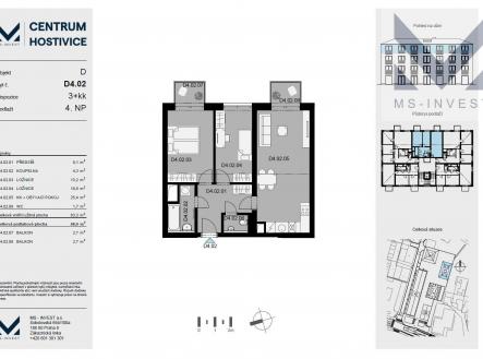 Prodej bytu, 3+kk, 69 m²