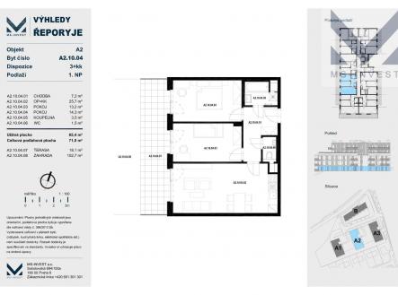 Prodej bytu, 3+kk, 66 m²