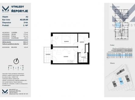 Prodej bytu, 2+kk, 47 m²
