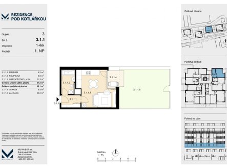 Prodej bytu, 1+kk, 33,1 m²