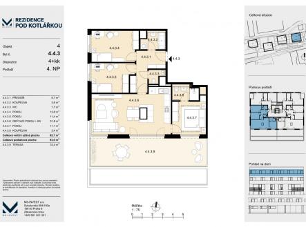 Prodej bytu, 4+kk, 93 m²