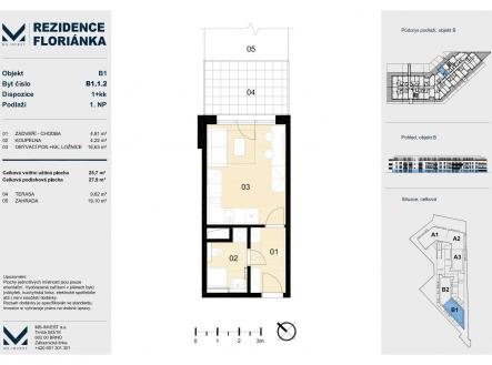 Prodej bytu, 1+kk, 28 m²