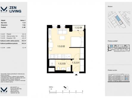 Prodej bytu, 1+kk, 35 m²
