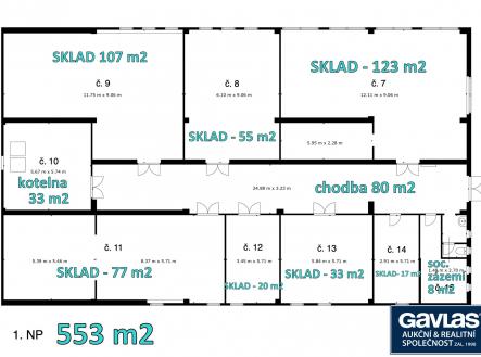 Pronájem - obchodní prostor, 870 m²