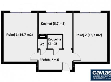 Pronájem bytu, 2+1, 52 m²