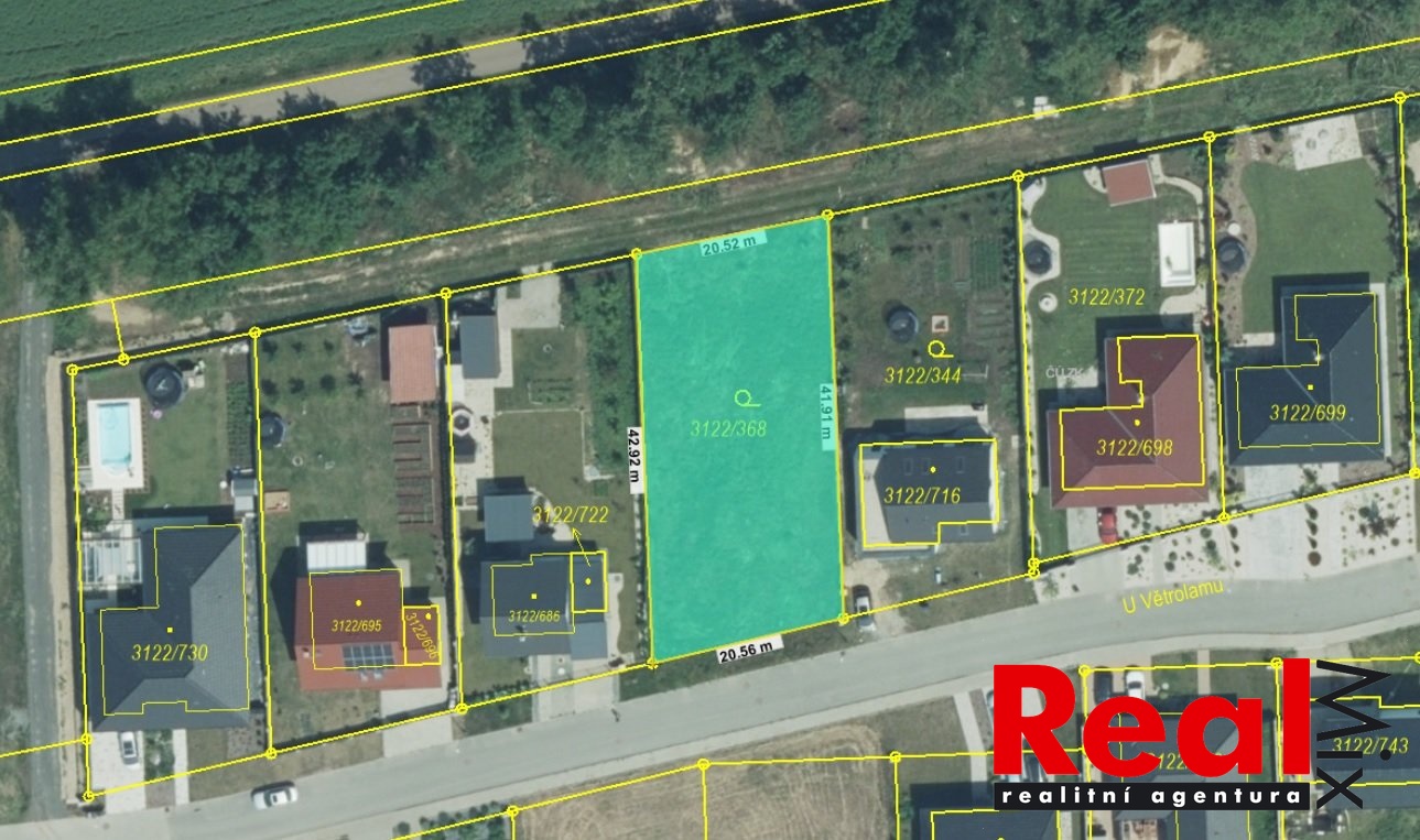 snímek z KM - pozemek Pohořelice