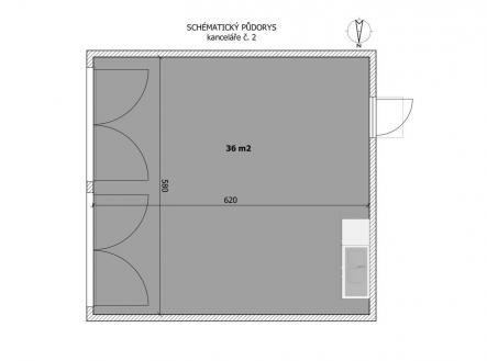 Pronájem - kanceláře, 36 m²