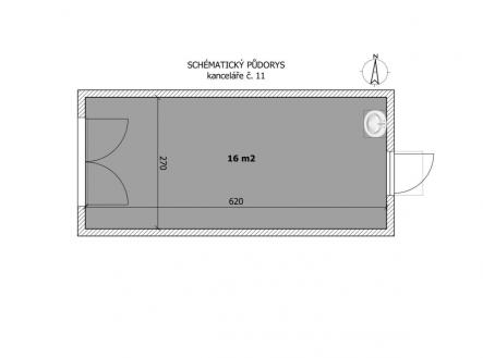 Pronájem - kanceláře, 16 m²