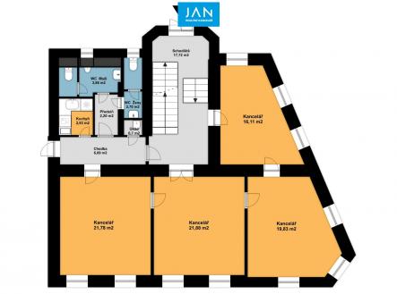 Pronájem kanceláře, 92 m²