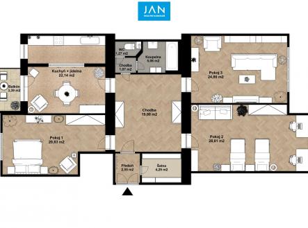 Prodej bytu, 3+1, 148 m²