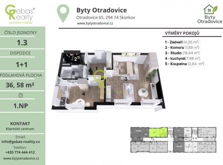 Prodej bytu, 1+1, 36 m²