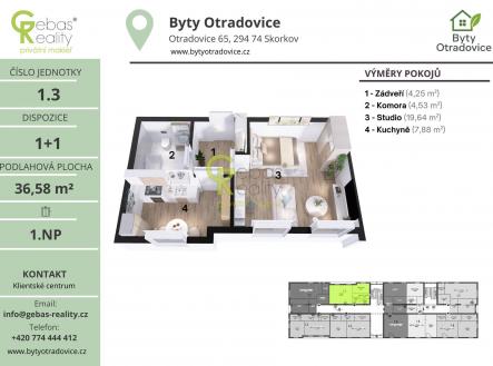 Prodej bytu, 1+1, 38 m²