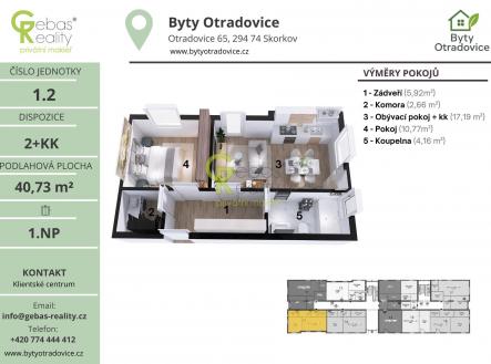 Prodej bytu, 2+kk, 40 m²