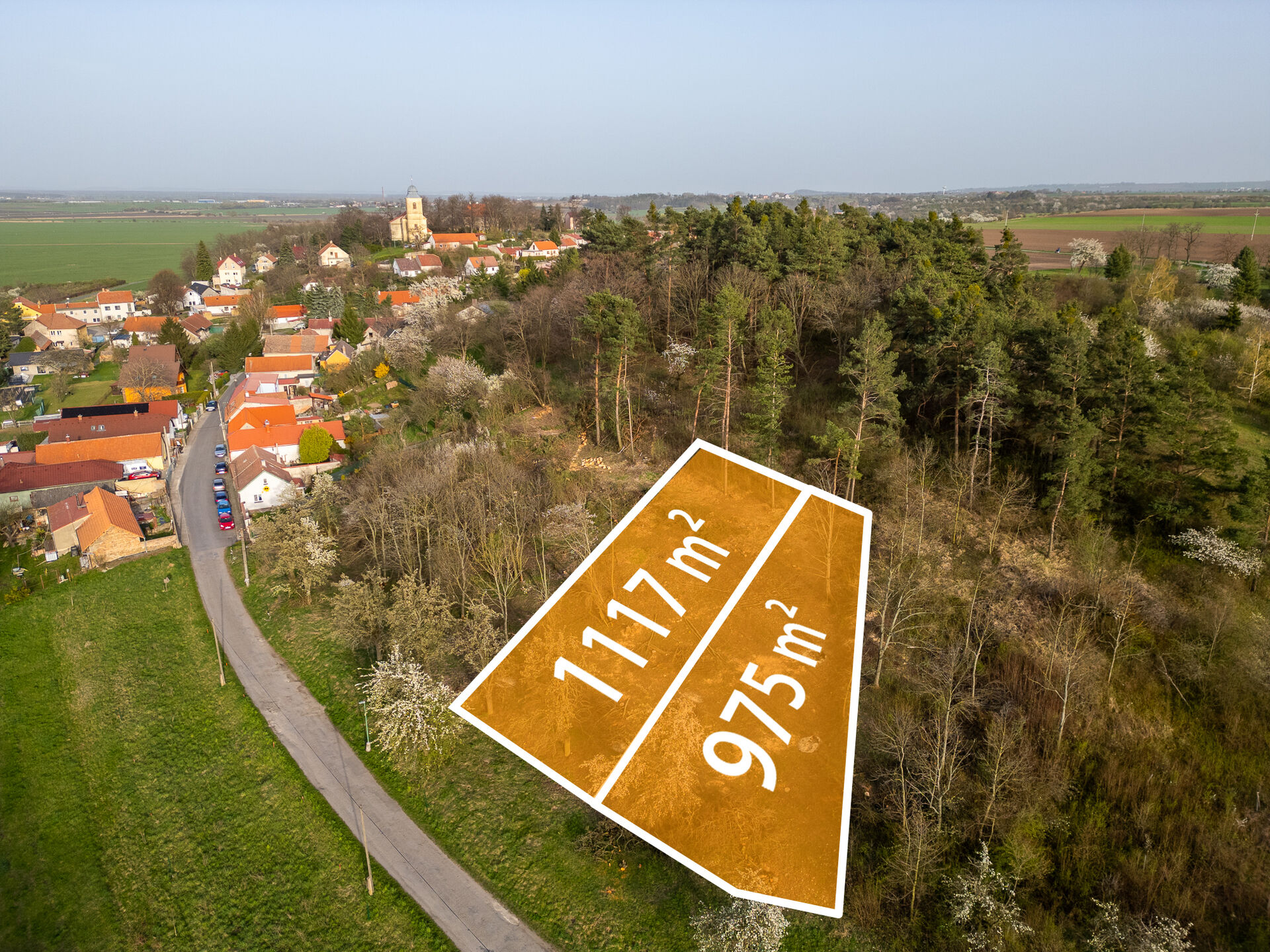 Prodej stavebního pozemku 975 m2, Dobřichov