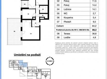 Prodej bytu, 4+kk, 89 m²