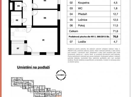 Prodej bytu, 3+kk, 77 m²