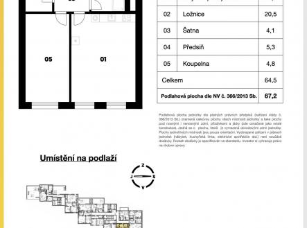 Prodej bytu, 2+kk, 67 m²