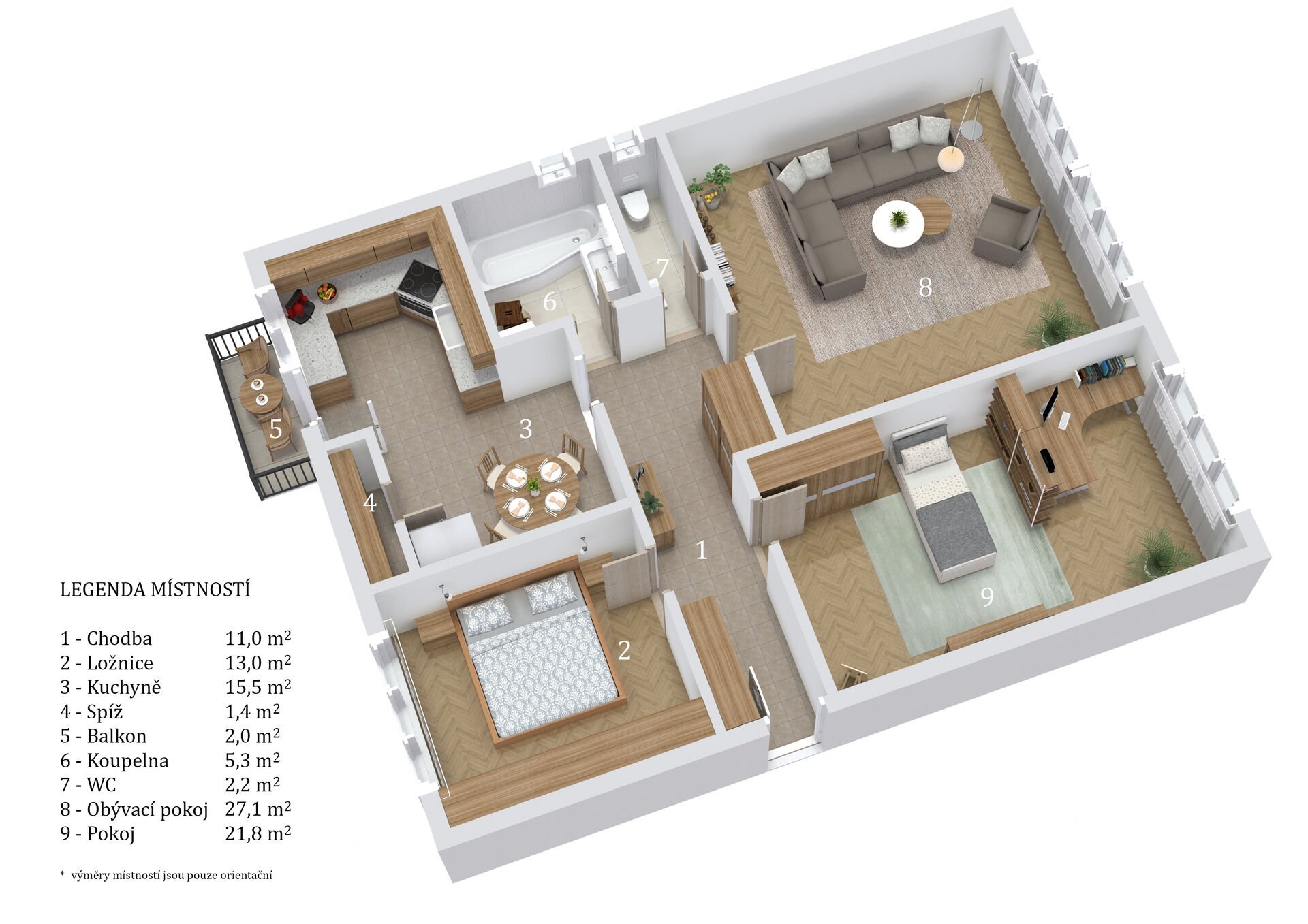 Prodej bytu 3+1 94,5 m2, Mělník