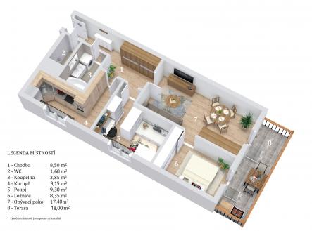 Prodej bytu, 3+1, 58 m²