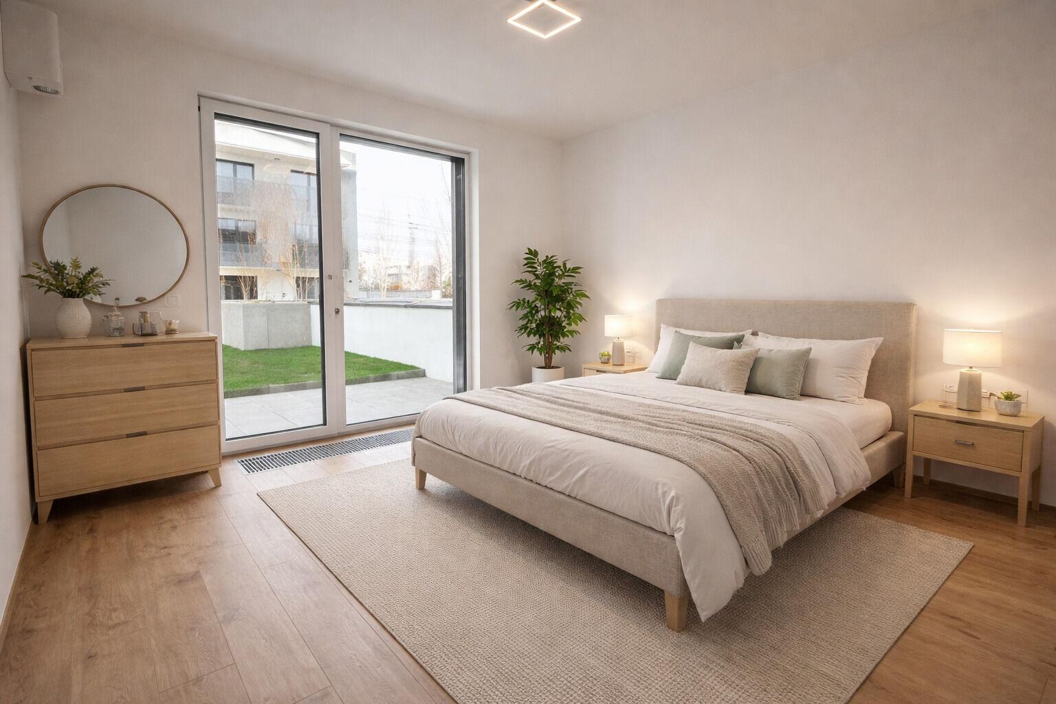 Pronájem bytu 2+kk, 67 m² s terasou 23 m², předzahrádkou 75 m², rezidence Chodovec, Praha 4