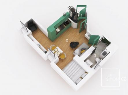 Prodej bytu, 1+kk, 40 m²