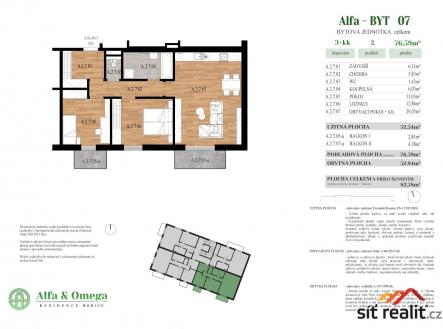 Prodej bytu, 3+kk, 84 m²