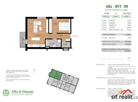 Prodej bytu, 2+kk, 62,7 m²
