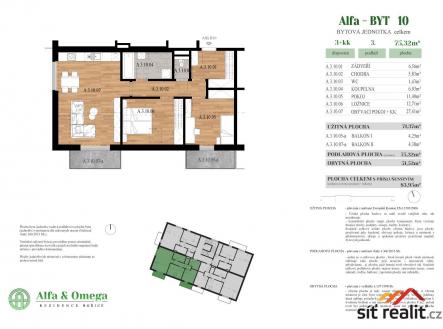 Prodej bytu, 3+kk, 84 m²