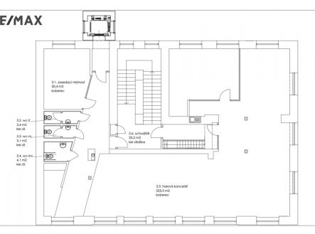 Pronájem kanceláře, 289 m²