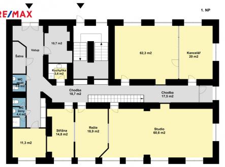 Pronájem kanceláře, 274 m²