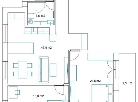 Pronájem bytu, 3+kk, 123 m²