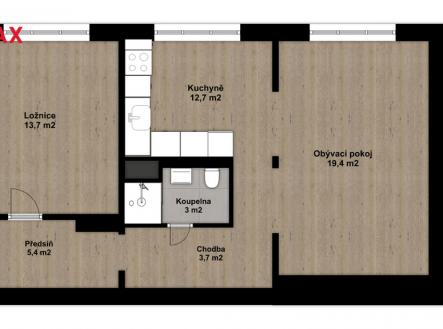 Prodej bytu, 2+kk, 58 m²