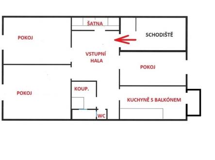 Prodej bytu, 3+1, 80 m²