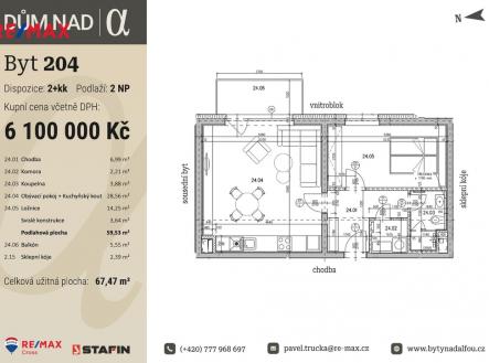 Prodej bytu, 2+kk, 67 m²