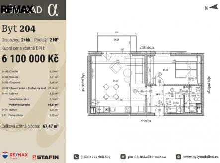 Prodej bytu, 2+kk, 67 m²