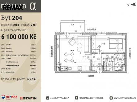 Prodej bytu, 2+kk, 67 m²