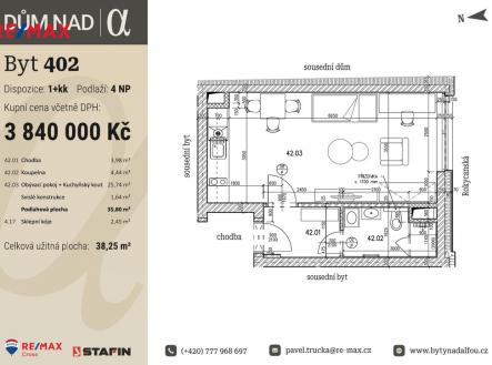 Prodej bytu, 1+kk, 38 m²
