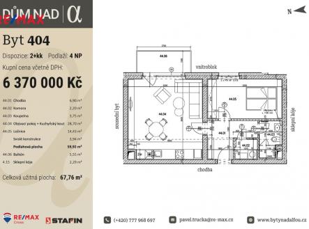 Prodej bytu, 2+kk, 67 m²