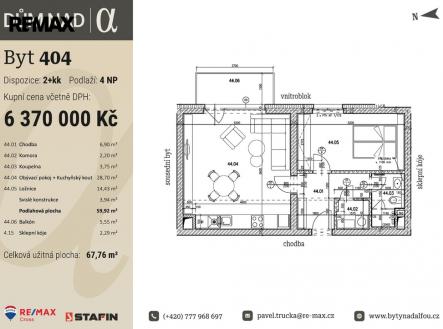 Prodej bytu, 2+kk, 67 m²